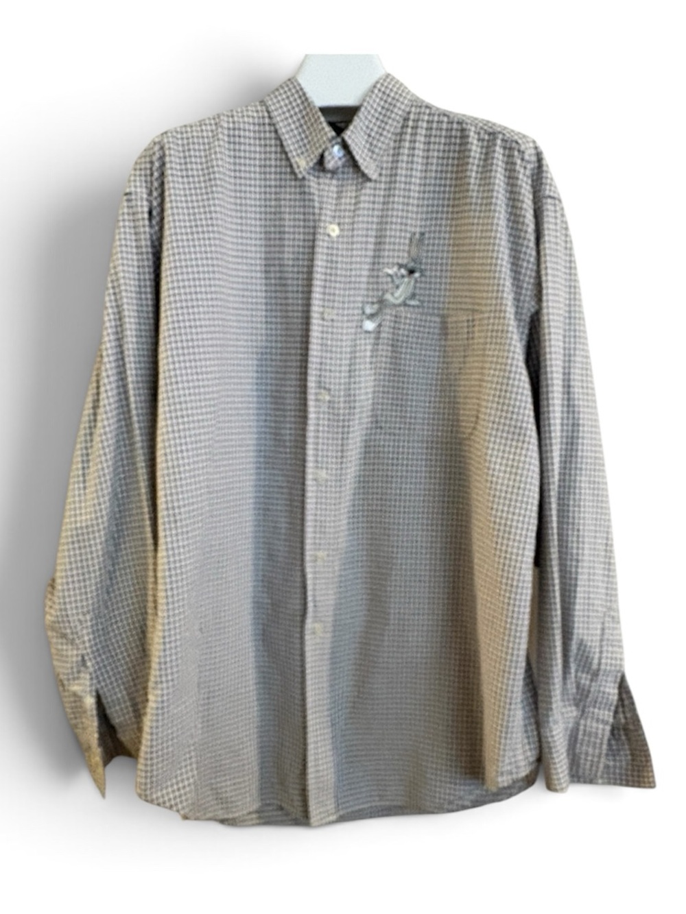 Men's Warner Bros Bugs Bunny Long-Sleeve Cotton Button-Down Collar Shirt, Size L